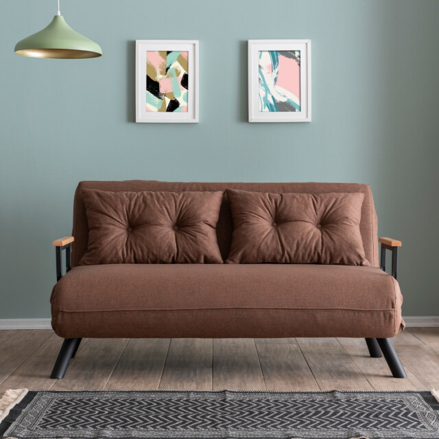 CaliCosy Slaapbank voor 2 personen in stof met metalen poten l133 cm sando 3178542 large