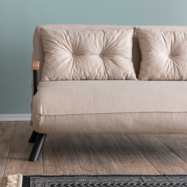 CaliCosy Slaapbank voor 2 personen in stof met metalen poten l133 cm sando 3178541 large