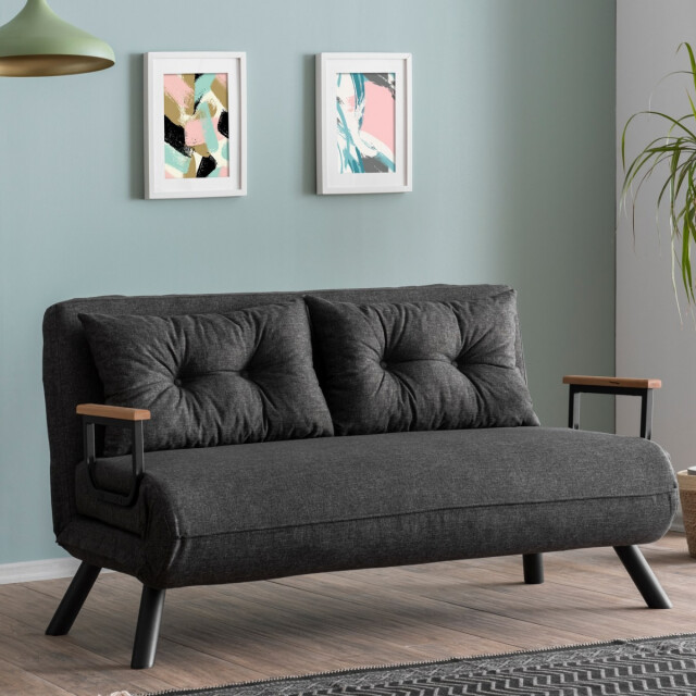 CaliCosy Slaapbank voor 2 personen in stof met metalen poten l133 cm sando 3178540 large