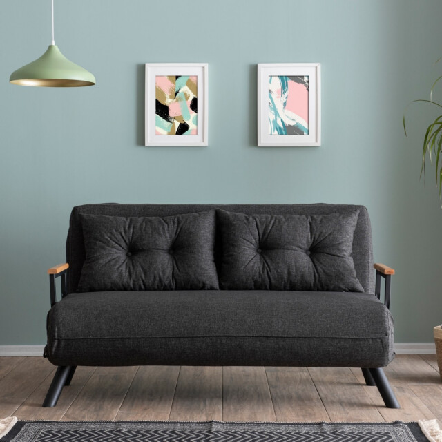 CaliCosy Slaapbank voor 2 personen in stof met metalen poten l133 cm sando 3178540 large