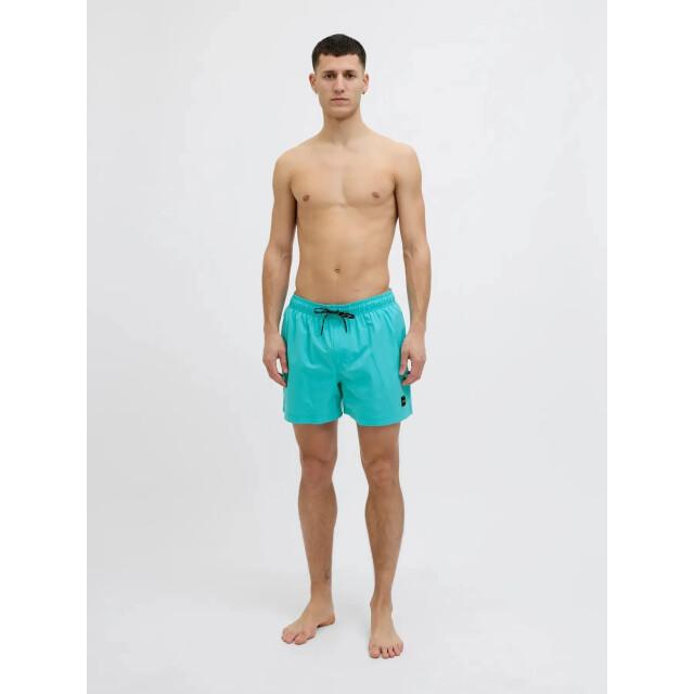 Jack & Jones Heren zwemshort jpstmaui jjswim effen turquoise 12272776-Scuba Blue large