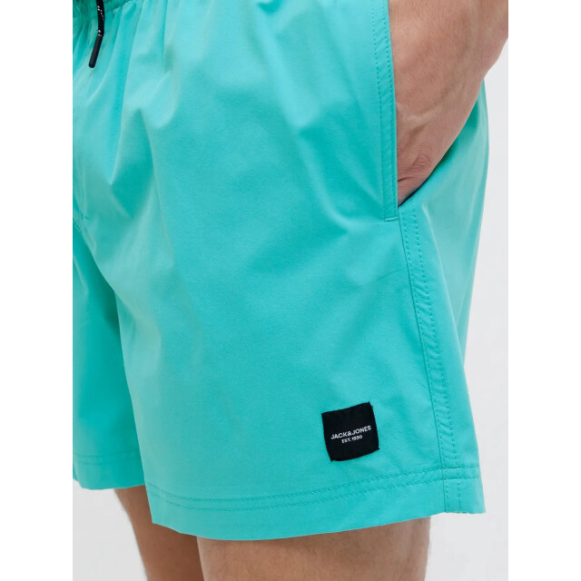 Jack & Jones Heren zwemshort jpstmaui jjswim effen turquoise 12272776-Scuba Blue large