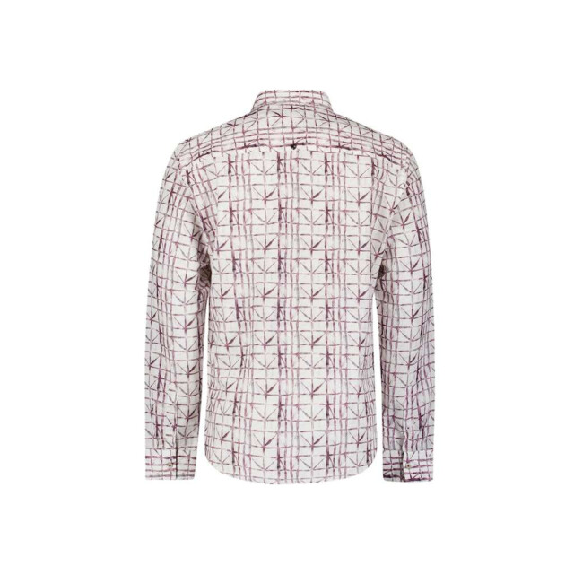 No Excess Shirt allover printed with linen mauve 27430206-146 large