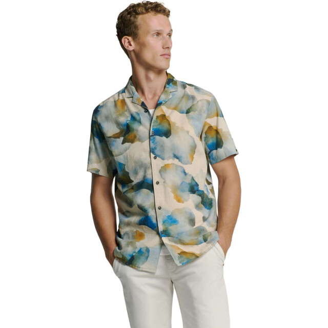 No Excess Shirt short sleeve revers collar al blue 27440345-030 large