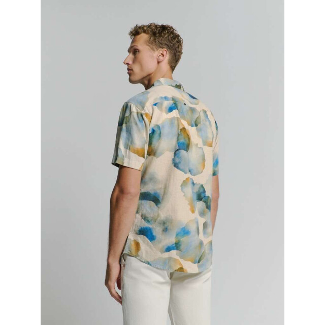 No Excess Shirt short sleeve revers collar al blue 27440345-030 large