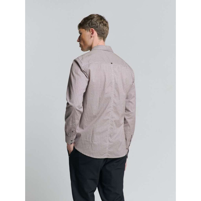 No Excess Shirt stretch allover printed mauve 27450234-146 large