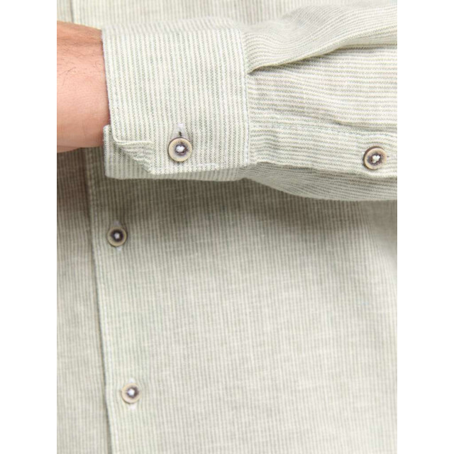 No Excess Shirt verical small stripes with li green 27470223-050 large