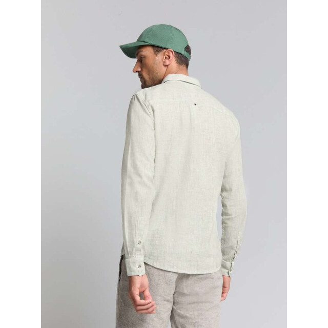 No Excess Shirt verical small stripes with li green 27470223-050 large