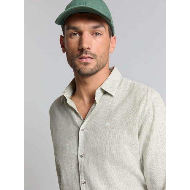 No Excess Shirt verical small stripes with li green 27470223-050 large