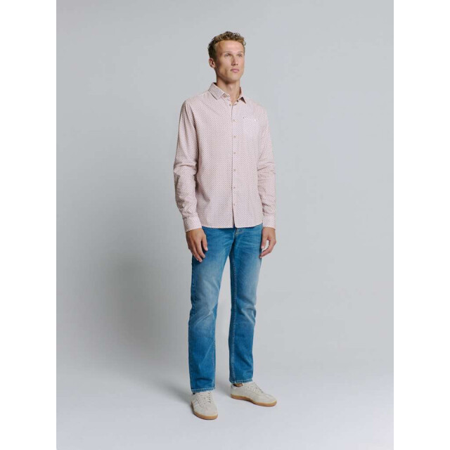 No Excess Shirt allover printed mauve 27400209-146 large