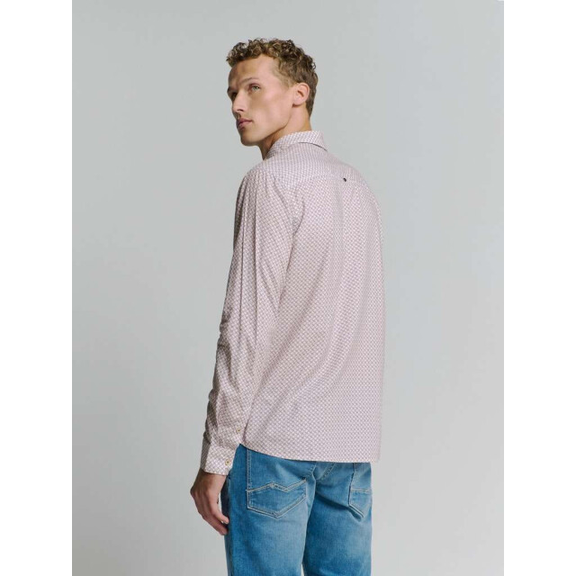 No Excess Shirt allover printed mauve 27400209-146 large