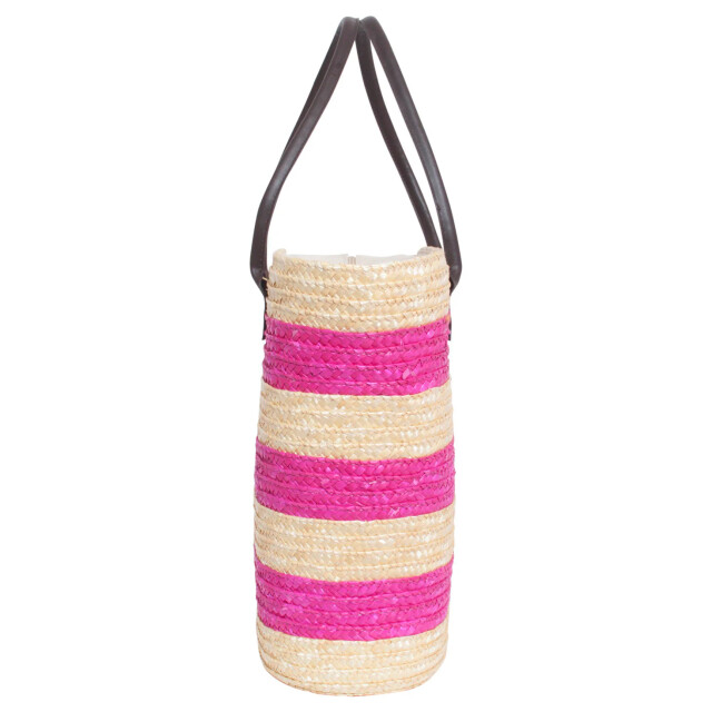 Smashed Lemon 52000 gestreepte zomerse tas in roze en zandkleur 52000-445-720 large