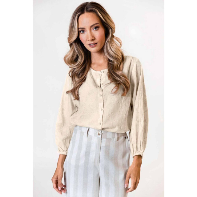 Poools Blouse 513133- 513133-creme large