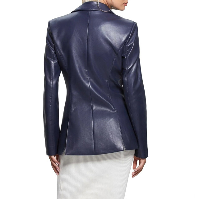 Guess Donker r in leerlook Guess Donkerblauw Blazer In Leerlook large