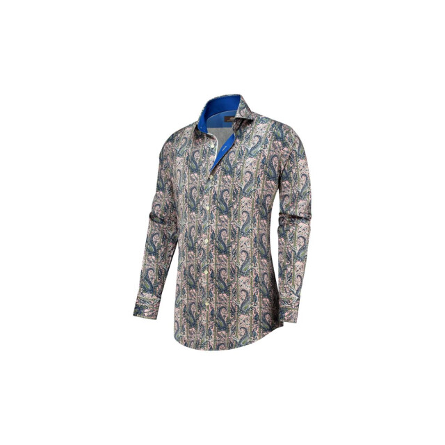 Circle of Gentlemen Julien allover print overhemd in stretch kwaliteit 231-20004-234- large