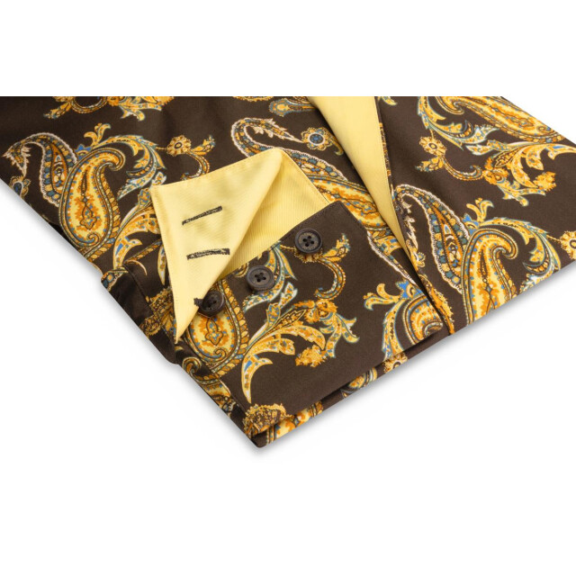 Circle of Gentlemen Jay allover print overhemd in stretch kwaliteit 231-20010-684- large