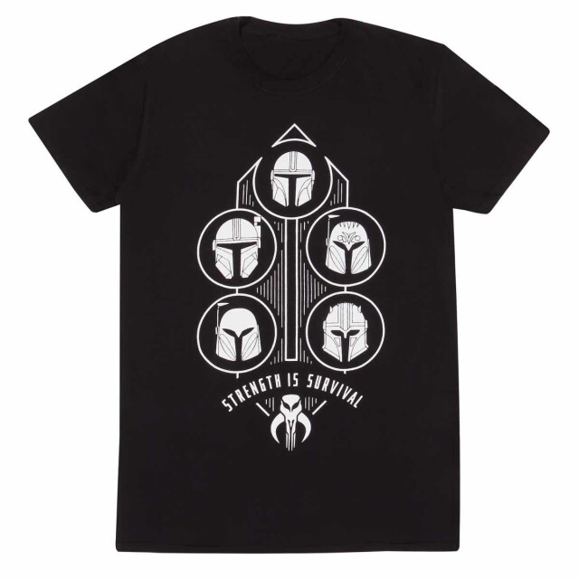 Li-cense Star wars: the mandalorian unisex adult kracht is overleven t-shirt UTHE1459_black large