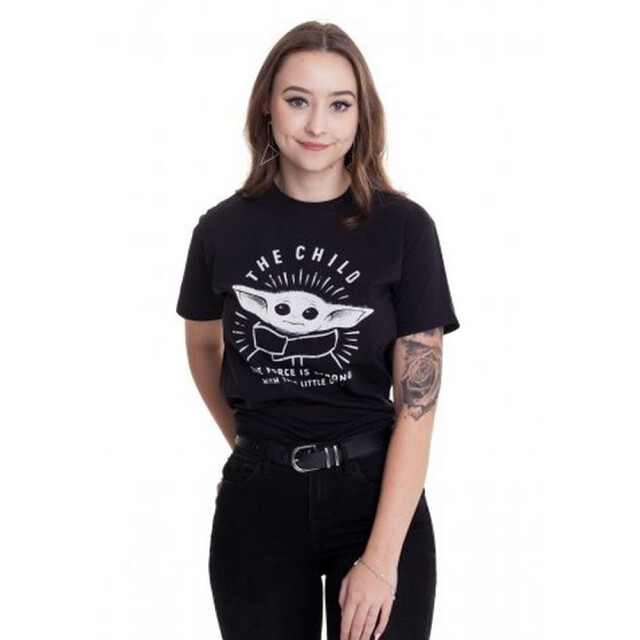 Li-cense Star wars: the mandalorian unisex volwassen kracht is sterk t-shirt UTHE434_black large