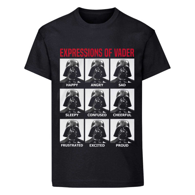 Li-cense Star wars unisex volwassen uitdrukkingen van vader t-shirt UTHE488_black large