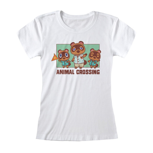 Li-cense Animal crossing dames nook family fitted t-shirt UTHE641_white large