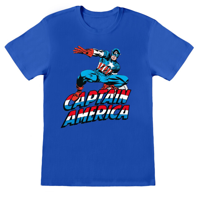 Li-cense Captain america uniseks t-shirt voor volwassenen UTHE479_blue large