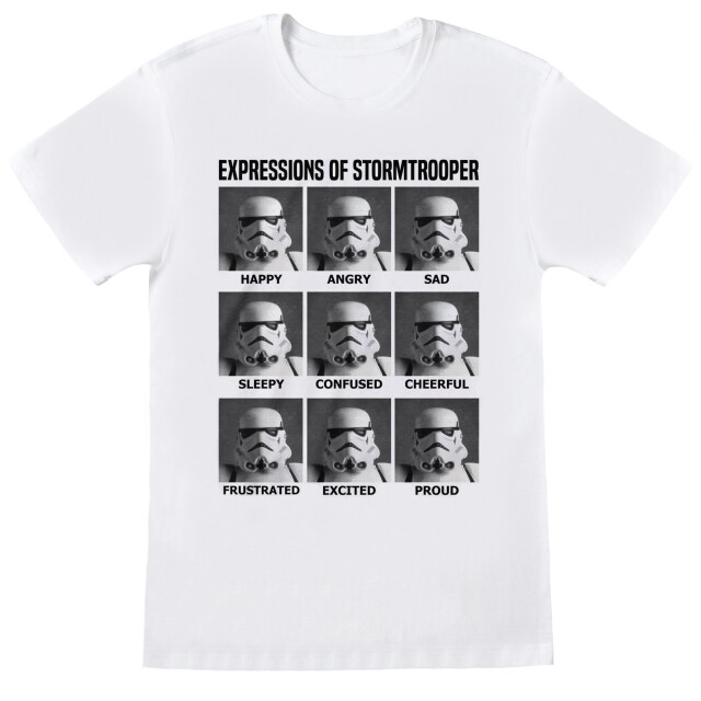 Li-cense Star wars unisex volwassen uitdrukkingen van stormtrooper t-shirt UTHE581_white large