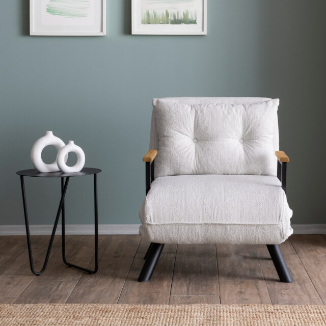 CaliCosy Converteerbare fauteuil in badstof met metalen poten l67 cm sando 3178547 large
