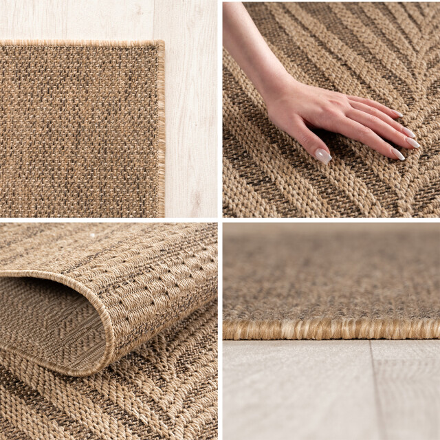 Muratap Timber buitenkleed – indoor & outdoor, jute-look vloerkleed, weerbestendig, 3178470 large