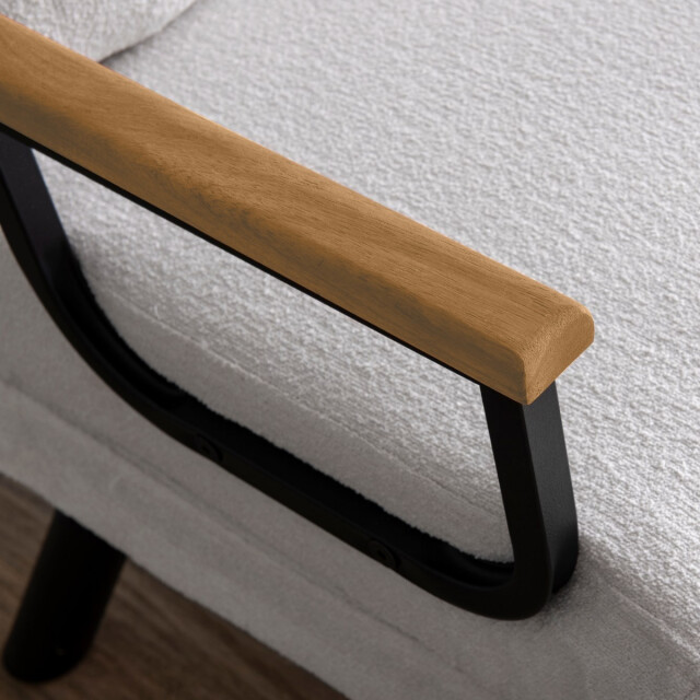 CaliCosy Converteerbare fauteuil in badstof met metalen poten l67 cm sando 3178547 large