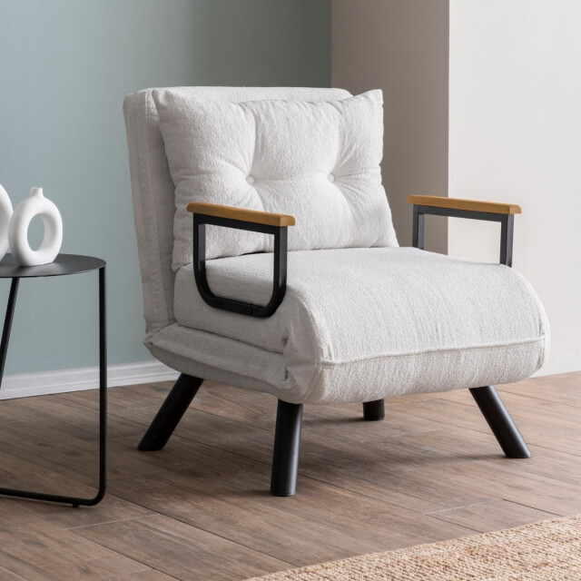 CaliCosy Converteerbare fauteuil in badstof met metalen poten l67 cm sando 3178547 large