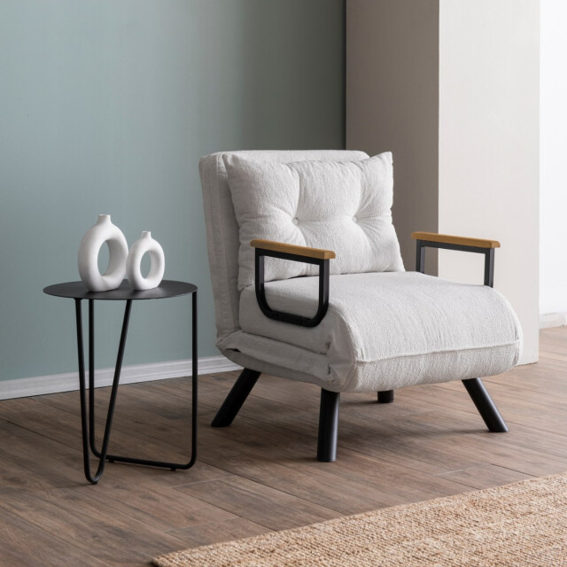 CaliCosy Converteerbare fauteuil in badstof met metalen poten l67 cm sando 3178547 large