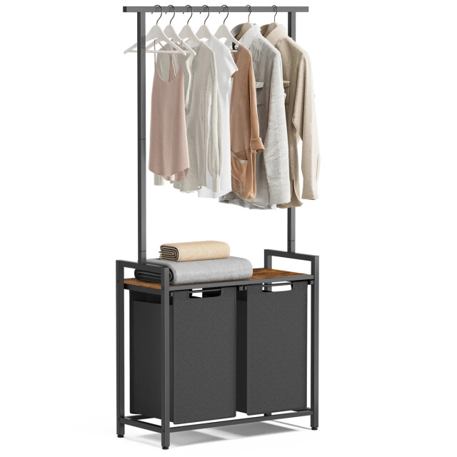 CaliCosy Opbergmeubel voor badkamer met geïntegreerde wasmand h175 cm 2929523 large