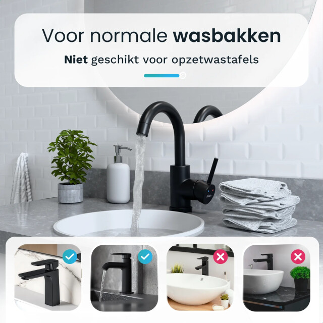 Mirlux Wastafelkraan wc zwart [thalia] 3083777 large