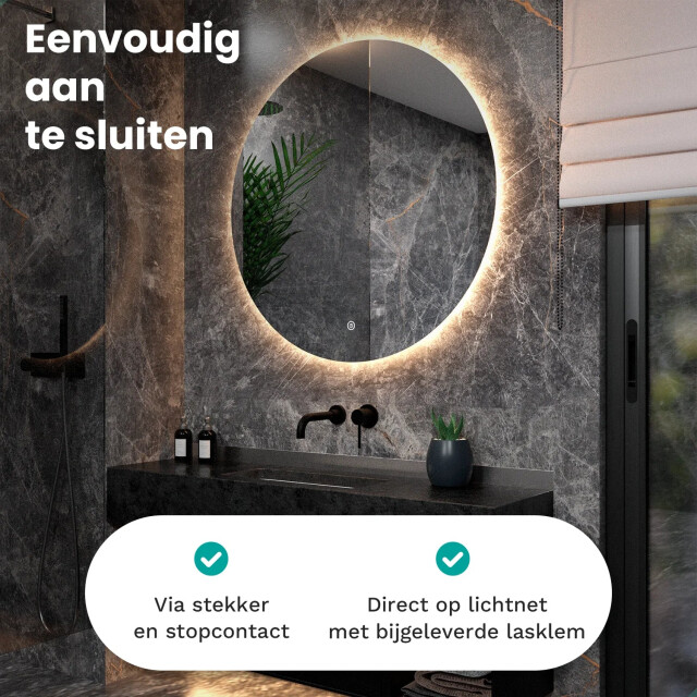 Mirlux Badkamerspiegel 100cm frameloos pre-order 3083780 large