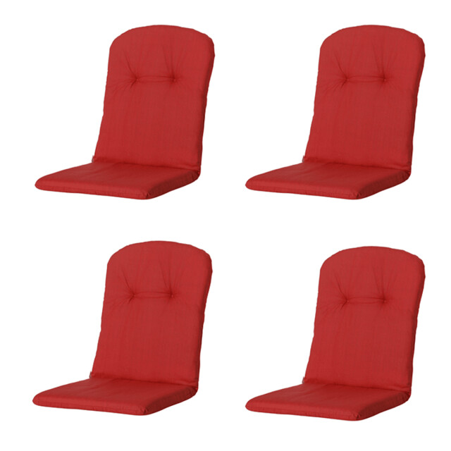 Madison kuipstoelkussen hoge rug basic red ca. 96x45 cm set van 4 2911428 large