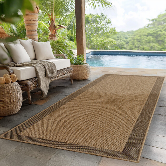 Muratap Timber solid buitenkleed – indoor & outdoor, jute-look vloerkleed, 3178483 large