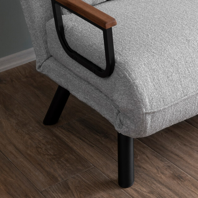 CaliCosy 2-zits slaapbank van boucléstof met metalen poten l133 cm sando 3178821 large