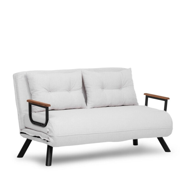 CaliCosy 2-zits slaapbank van boucléstof met metalen poten l133 cm sando 3178822 large