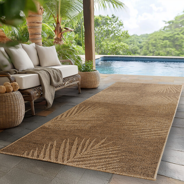 Muratap Timber buitenkleed – indoor & outdoor, jute-look vloerkleed, weerbestendig, 3178475 large