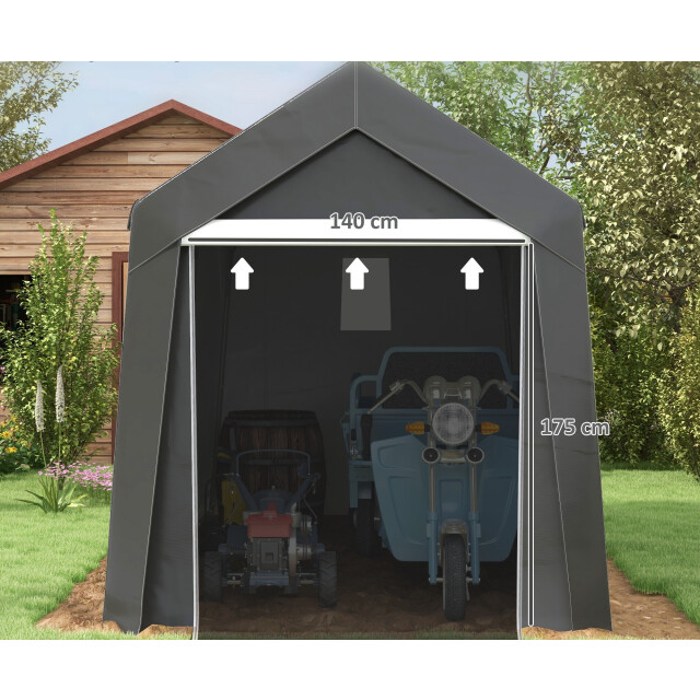 4goodz Waterdichte opslagtent 360x210x235 cm grijs 3178871 large