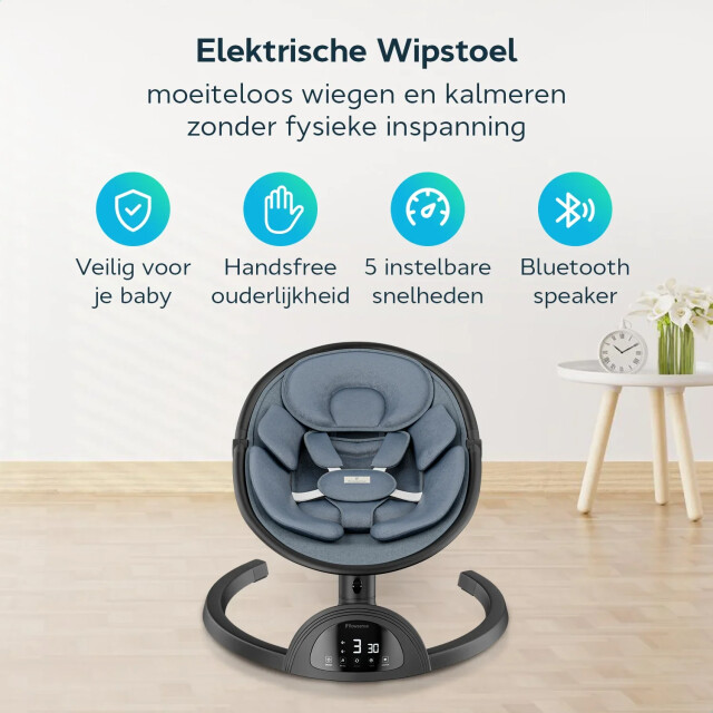Mirlux Elektrische wipstoel met afstandbediening zwart / grijs 3083750 large