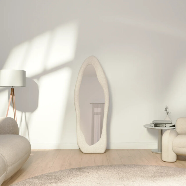 Mirlux Passpiegel teddy organische spiegel 160x60cm light cream 3083787 large