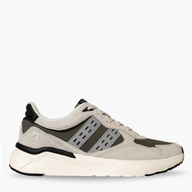 Q1905 Sneaker kampen beige/legergroen/zwart QM1253434-808-1 large