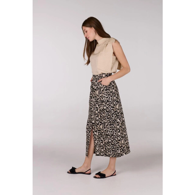 Jansen Amsterdam Sue top sq7 sleeveless bow at shoulder sand SQ387 large