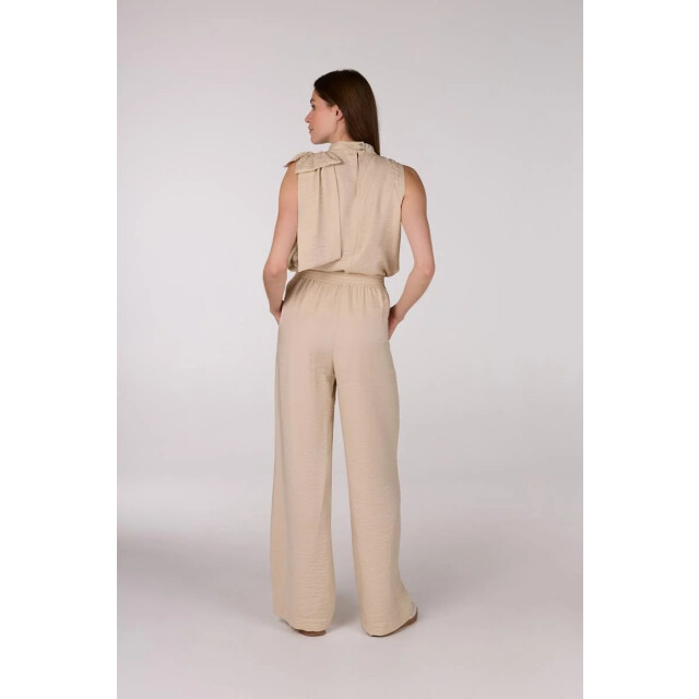 Jansen Amsterdam Sue top sq7 sleeveless bow at shoulder sand SQ387 large