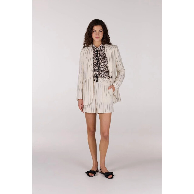 Jansen Amsterdam Robine blouse wa798 3/4 sleeve bowdetails sand WA798 large