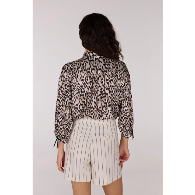 Jansen Amsterdam Robine blouse wa798 3/4 sleeve bowdetails sand WA798 large