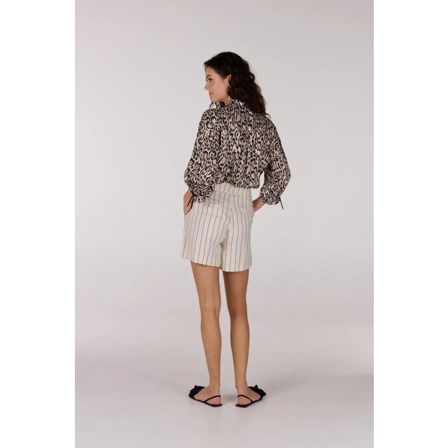 Jansen Amsterdam Robine blouse wa798 3/4 sleeve bowdetails sand WA798 large