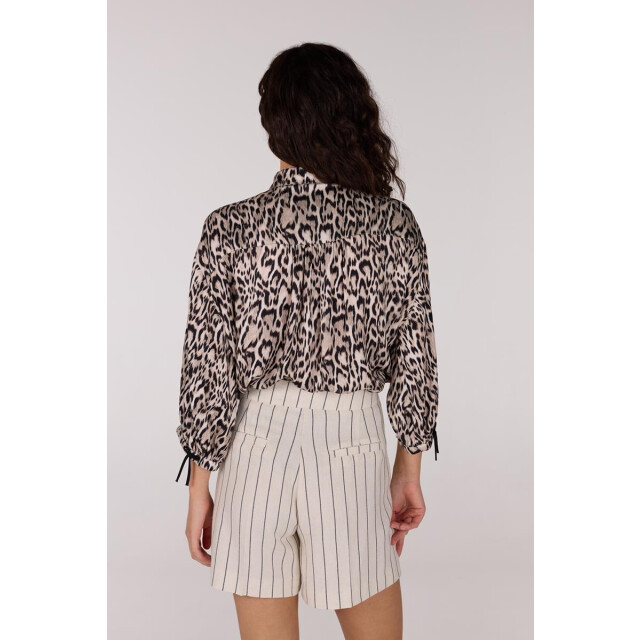 Jansen Amsterdam Robine blouse wa798 3/4 sleeve bowdetails sand WA798 large