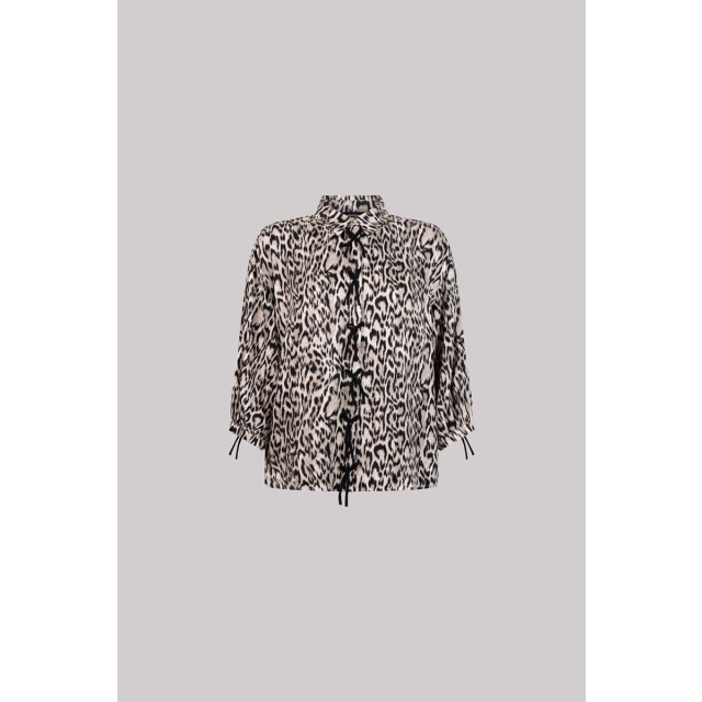 Jansen Amsterdam Robine blouse wa798 3/4 sleeve bowdetails sand WA798 large